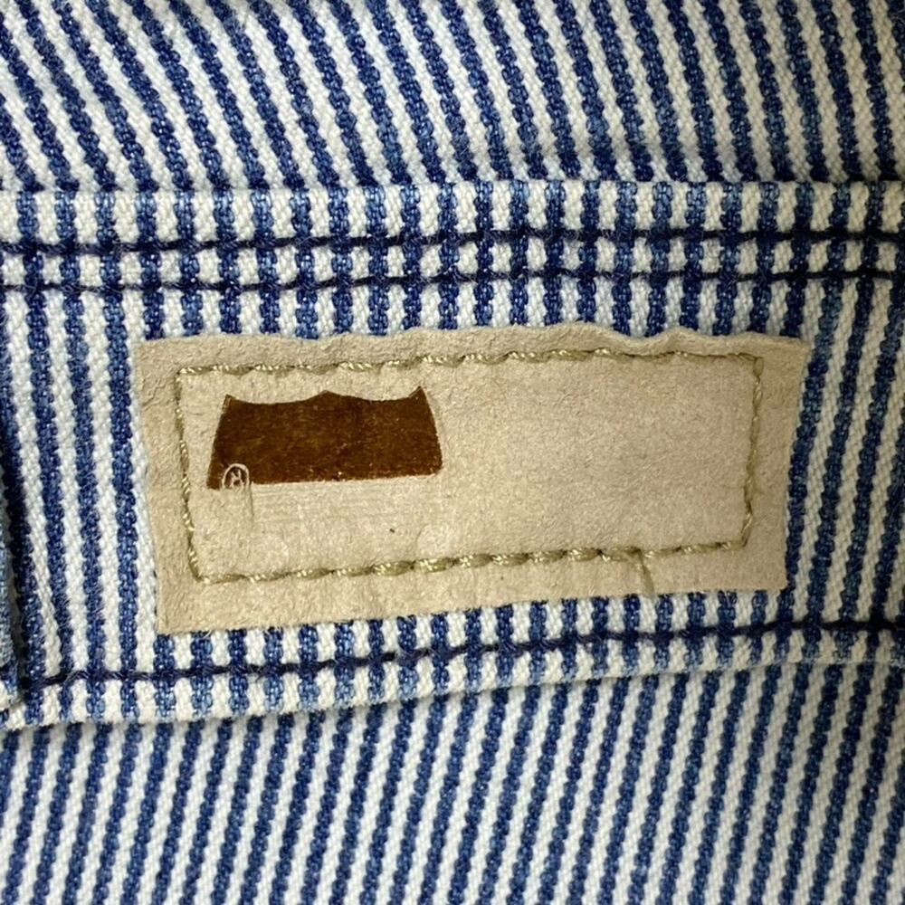 Levis Womens Seersucker Cropped Jeans Capris Size 29 Skinny Pinstripe Preppy - Picture 6 of 11